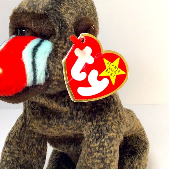 🌈 2000 TY “Cheeks” Beanie Baby Baboon - Picture 5 of 10